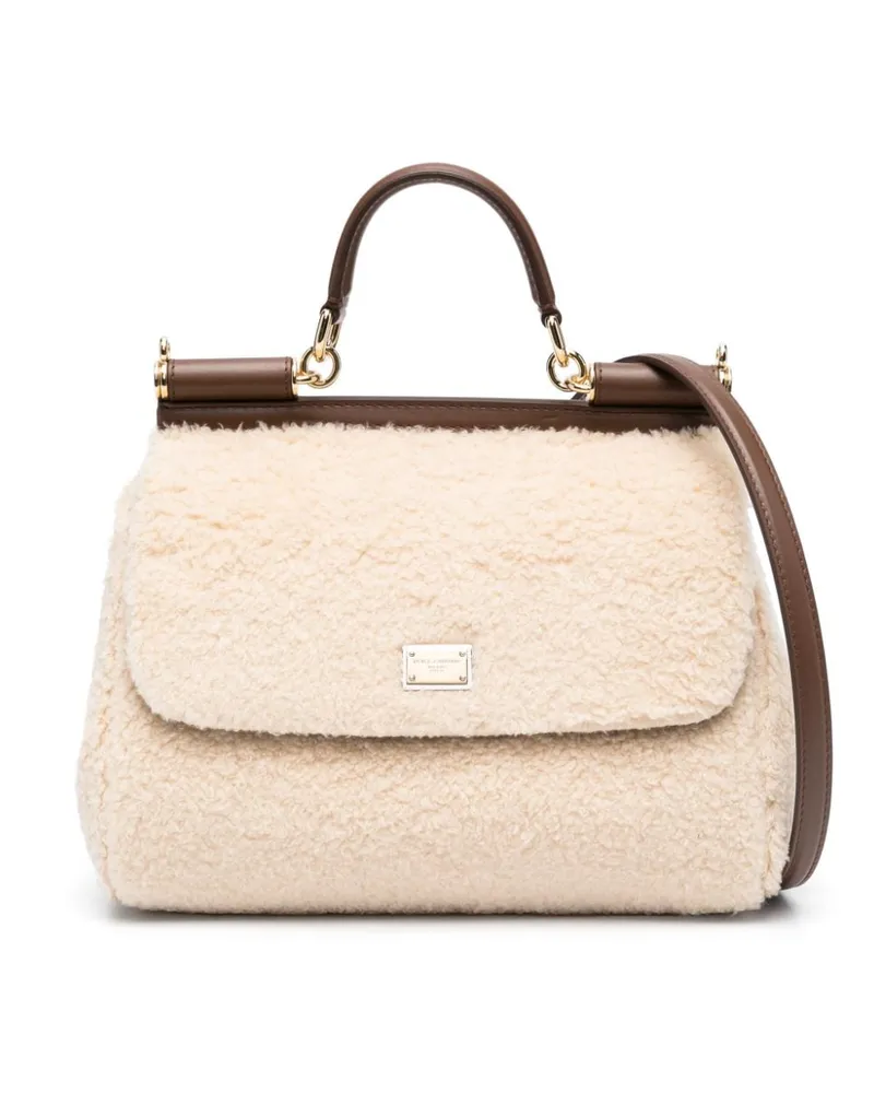 Dolce & Gabbana Mittelgroße Sicily Handtasche - Nude Nude
