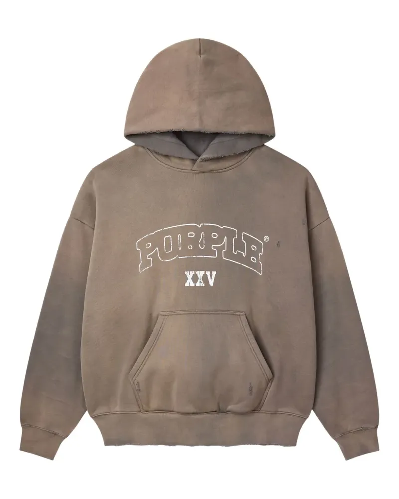 PURPLE BRAND Hoodie mit Logo-Print - Nude Nude