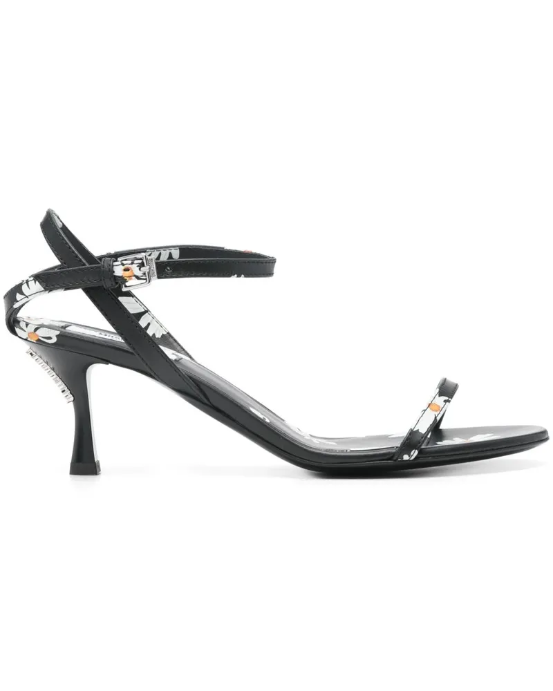 Moschino Sandalen mit Blumen-Print 55mm - Schwarz Schwarz