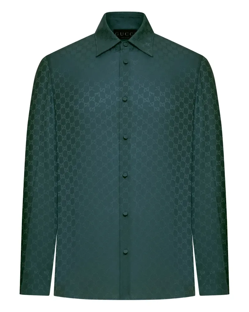 Gucci GG jacquard silk shirt - Grün Grün