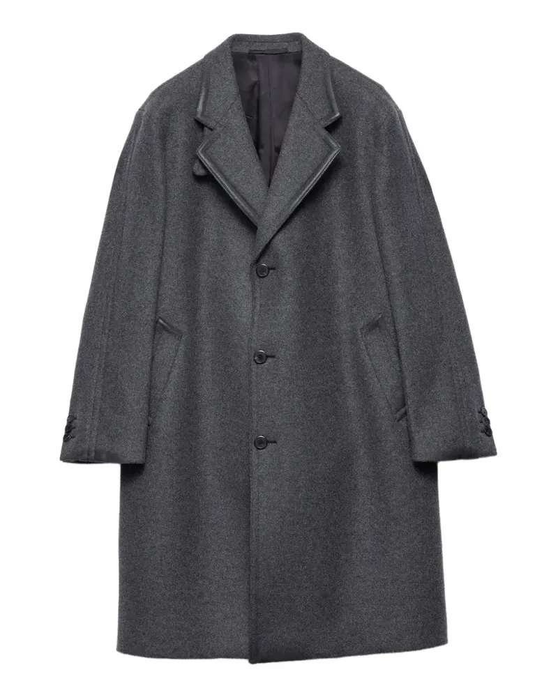 Prada Einreihiger Mantel aus Kaschmir - Grau Grau