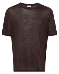 Saint Laurent Semi-transparentes T-Shirt Braun