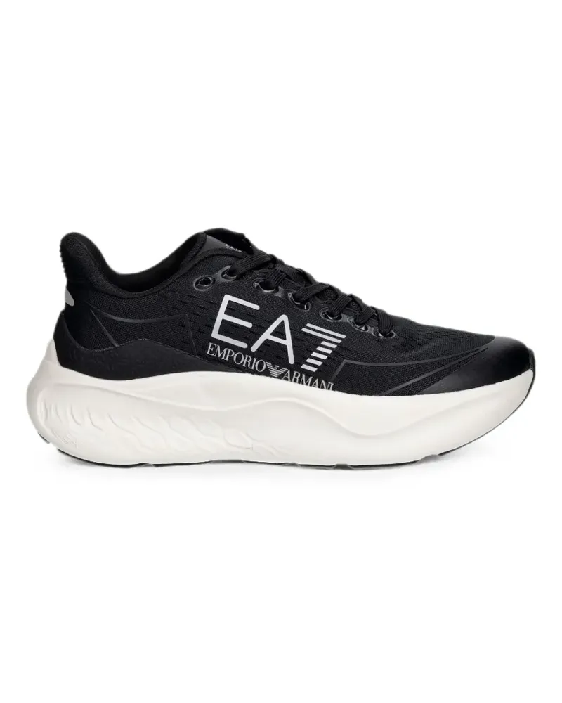 EA7 logo-print chunky-sole sneakers - Schwarz Schwarz