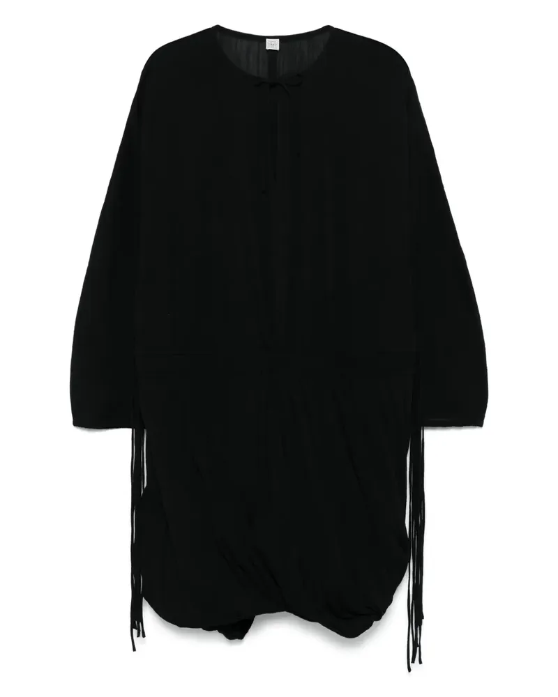 Totême Kleid mit Kordelzug - Schwarz Schwarz