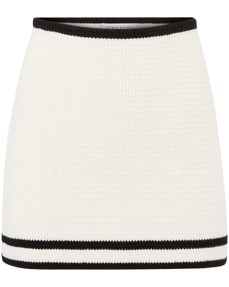 Nina Ricci Minirock aus Tweed - Weiß Weiß