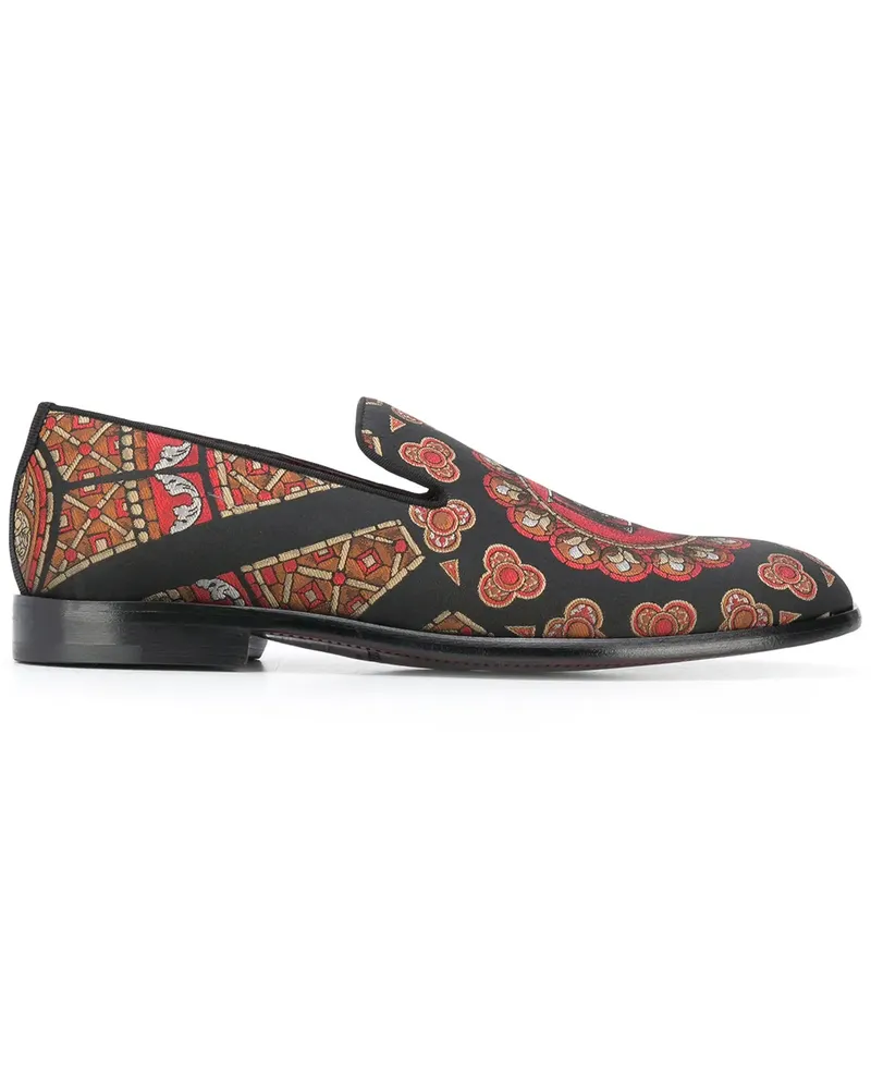 Dolce & Gabbana Slipper mit Print - Schwarz Schwarz