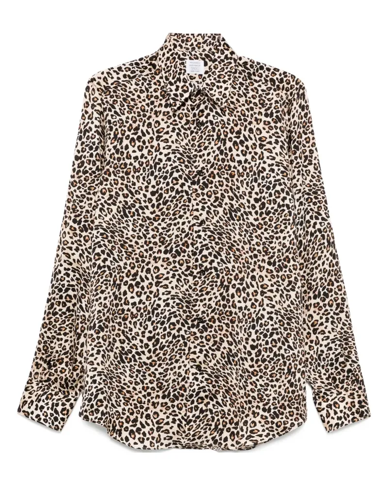 MAZZARELLI Hemd mit Leoparden-Print - Nude Nude