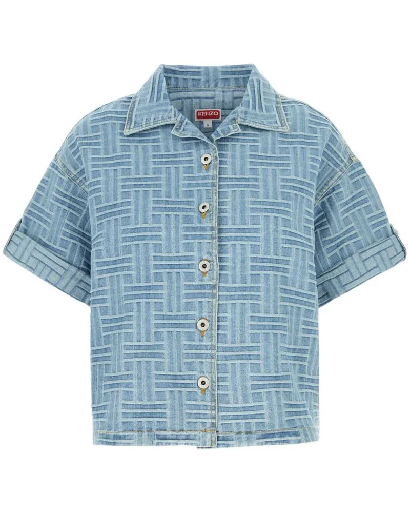 Kenzo Jeanshemd mit Stickerei - Blau Blau