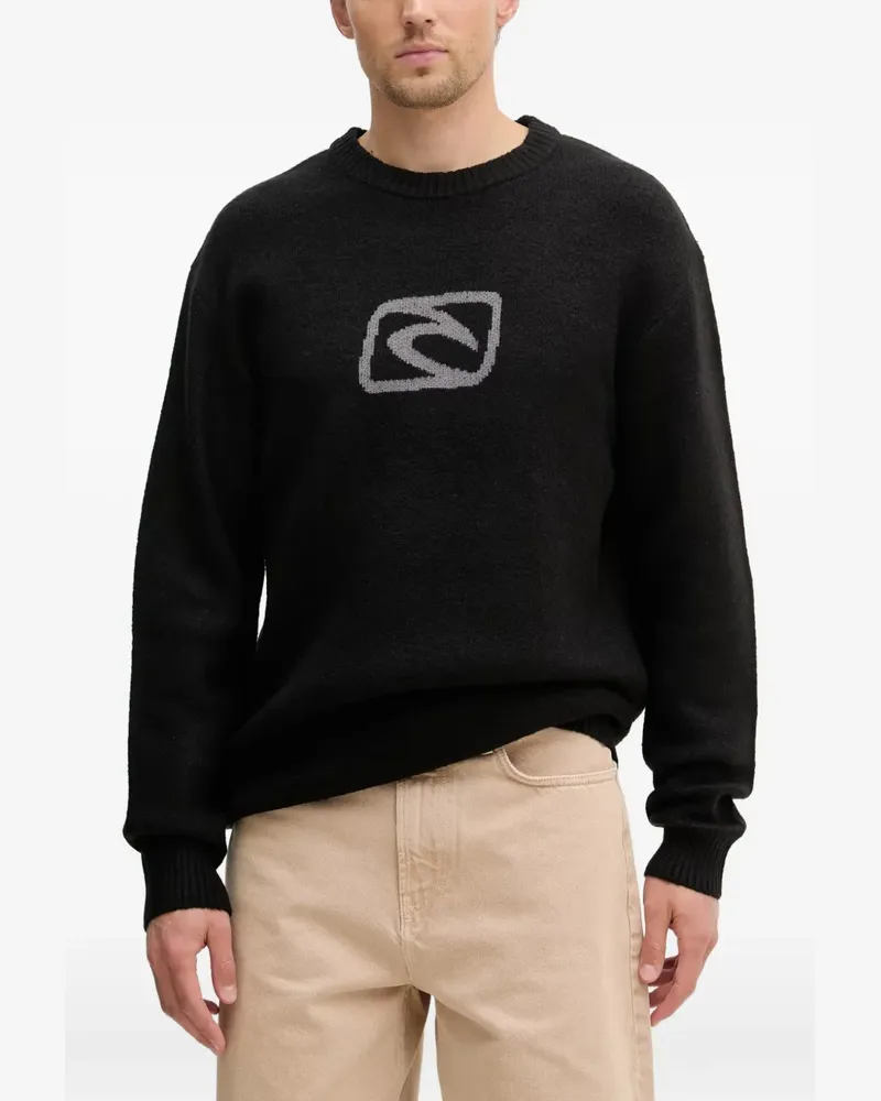 Rip Curl Inner Visions logo-intarsia sweater - Schwarz Schwarz