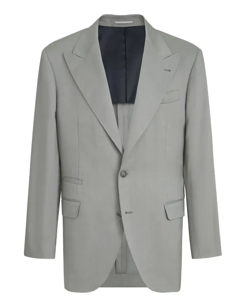 Brunello Cucinelli Sakko mit steigendem Revers - Grün Grün