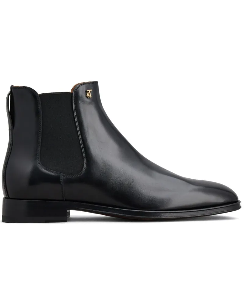 TOD'S Stiefel mit Logo-Schild - Schwarz Schwarz