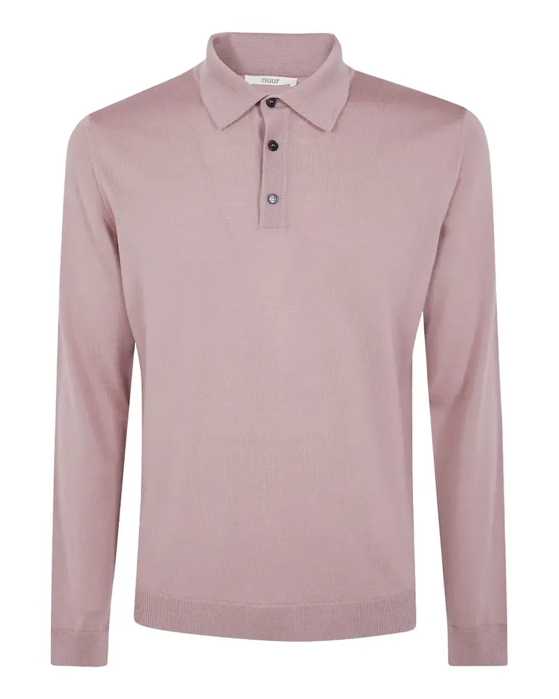 Nuur Langärmeliges Poloshirt - Rosa Rosa