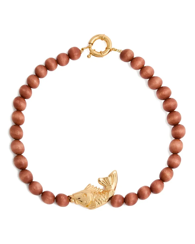 TIMELESS PEARL beaded fish-pendant necklace - Braun Braun