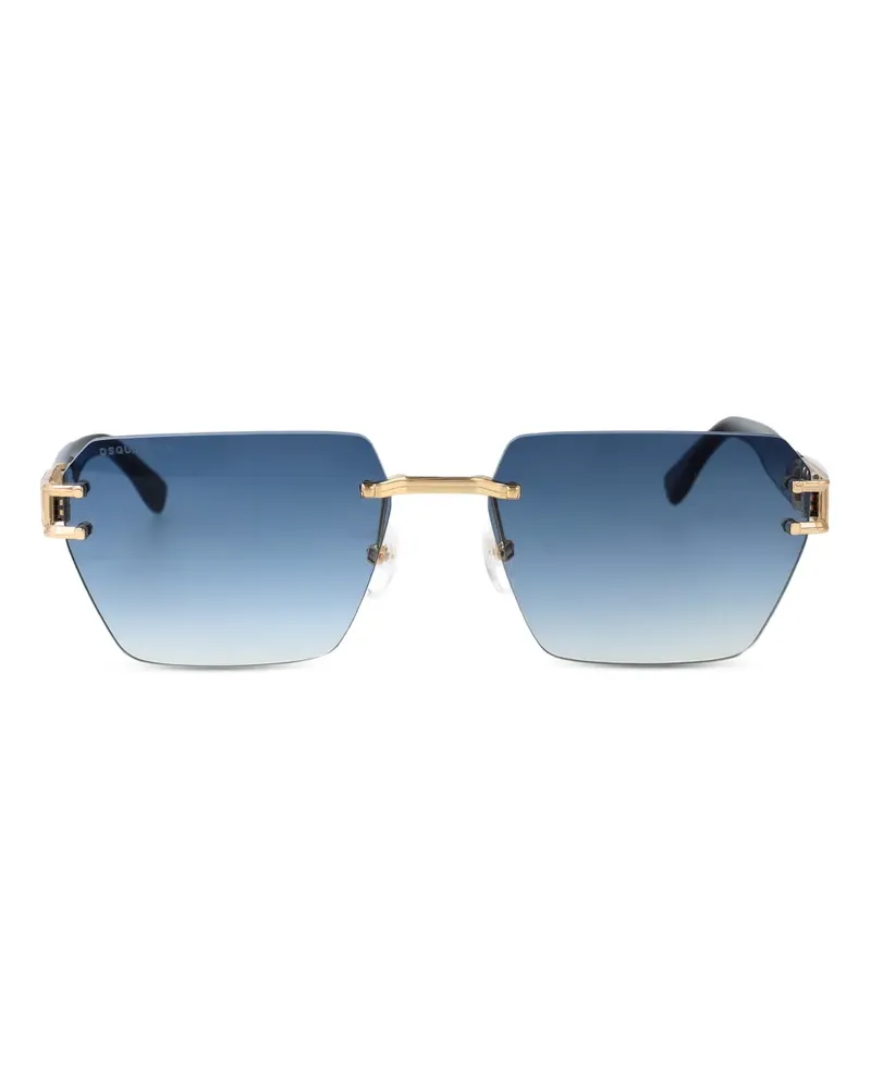 Dsquared2 logo-detail geometric sunglasses - Blau Blau