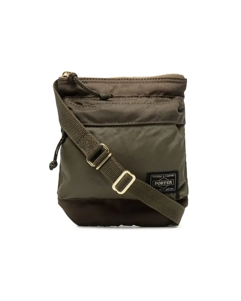 PORTER-YOSHIDA & CO Umhängetasche mit Logo-Patch - Grün Grün