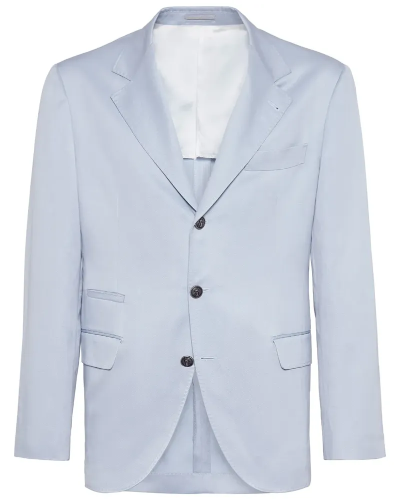 Brunello Cucinelli Sakko aus Twill - Blau Blau