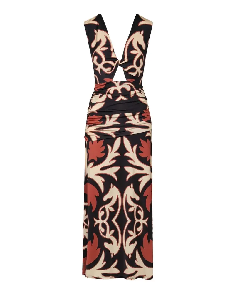 Johanna Ortiz Horizonte Mistico Midikleid - Schwarz Schwarz
