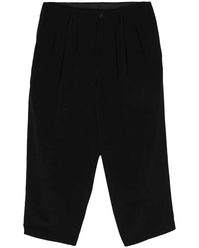 Yohji Yamamoto Klassische Tapered-Hose - Schwarz Schwarz