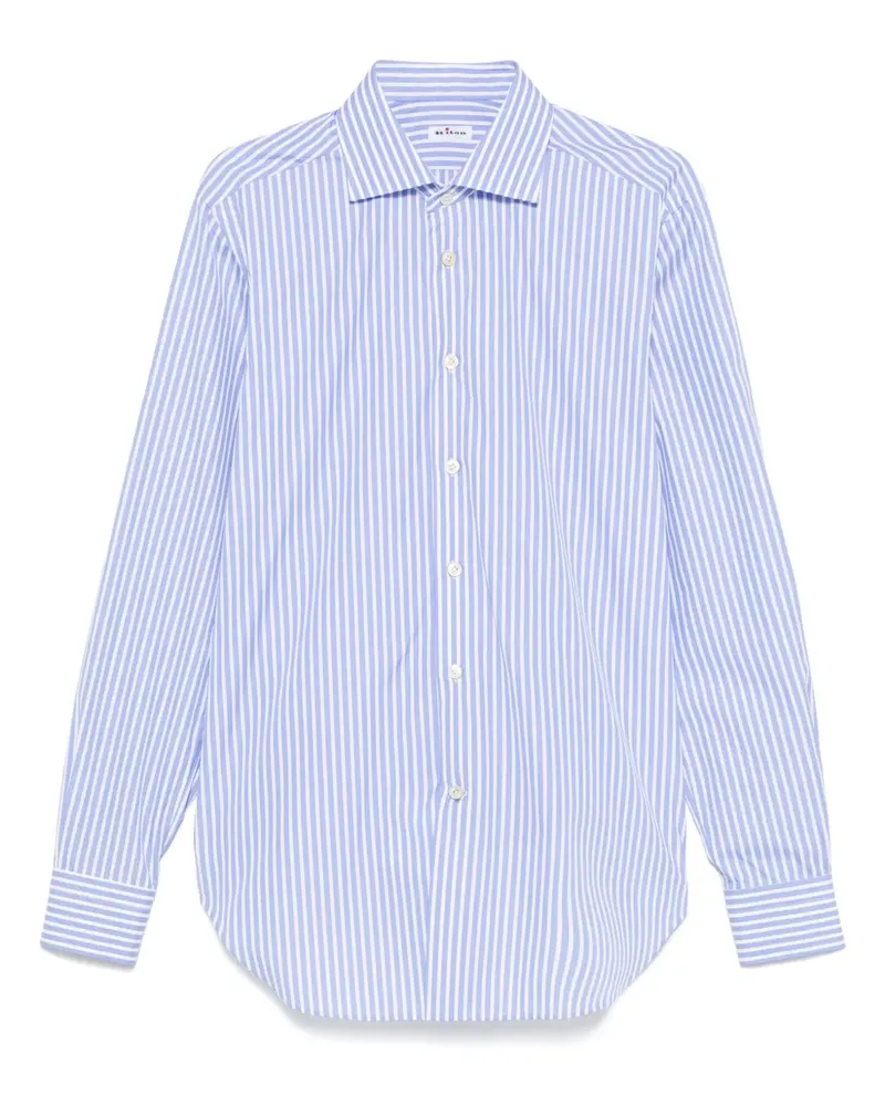 Kiton Gestreiftes Hemd - Blau Blau