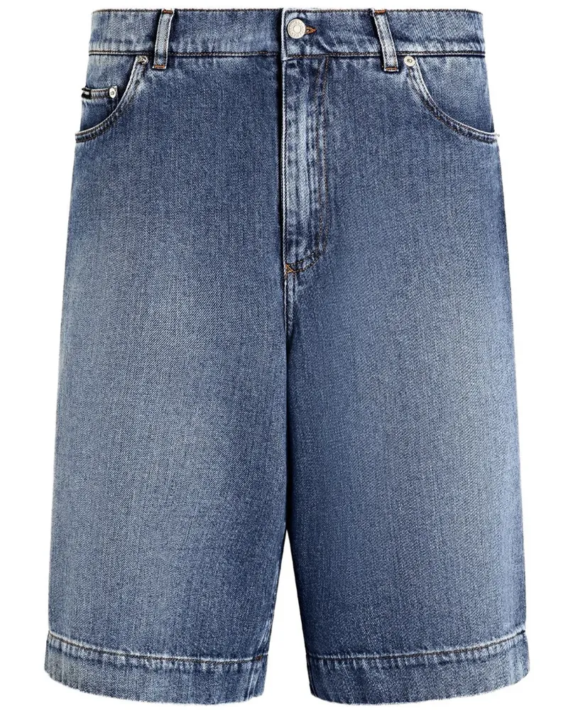 Dolce & Gabbana Jeans-Shorts mit Logo-Stickerei - Blau Blau