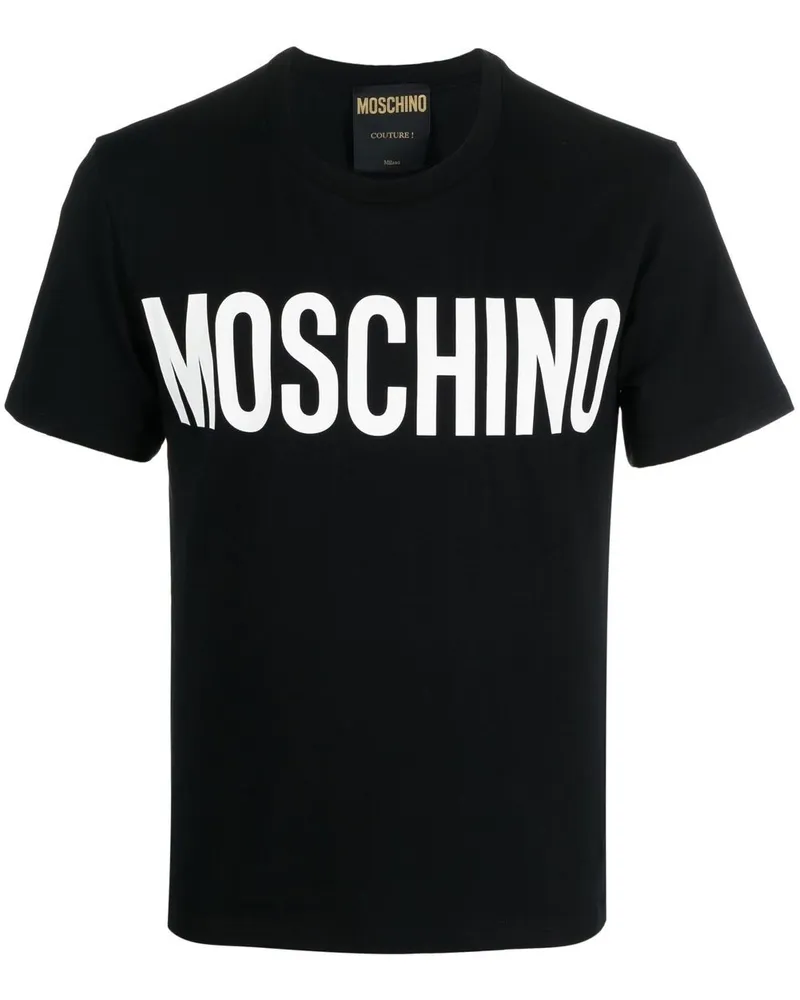 Moschino T-Shirt mit Logo-Print - Schwarz Schwarz