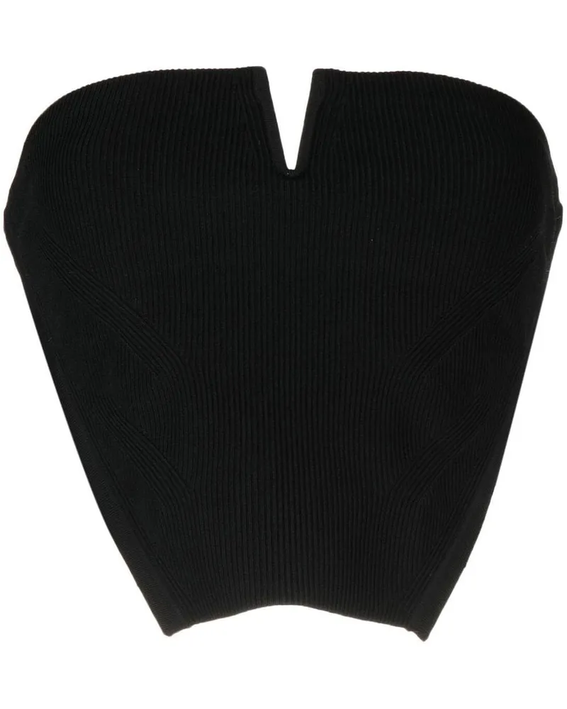 Dion Lee Gerippte Corsage - Schwarz Schwarz