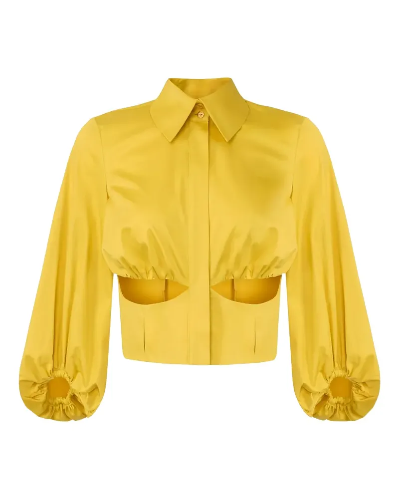 Elisabetta Franchi balloon-sleeves cut-outs shirt - Gelb Gelb