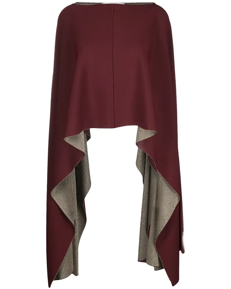 Valentino Garavani Drapierter Poncho - Rot Rot
