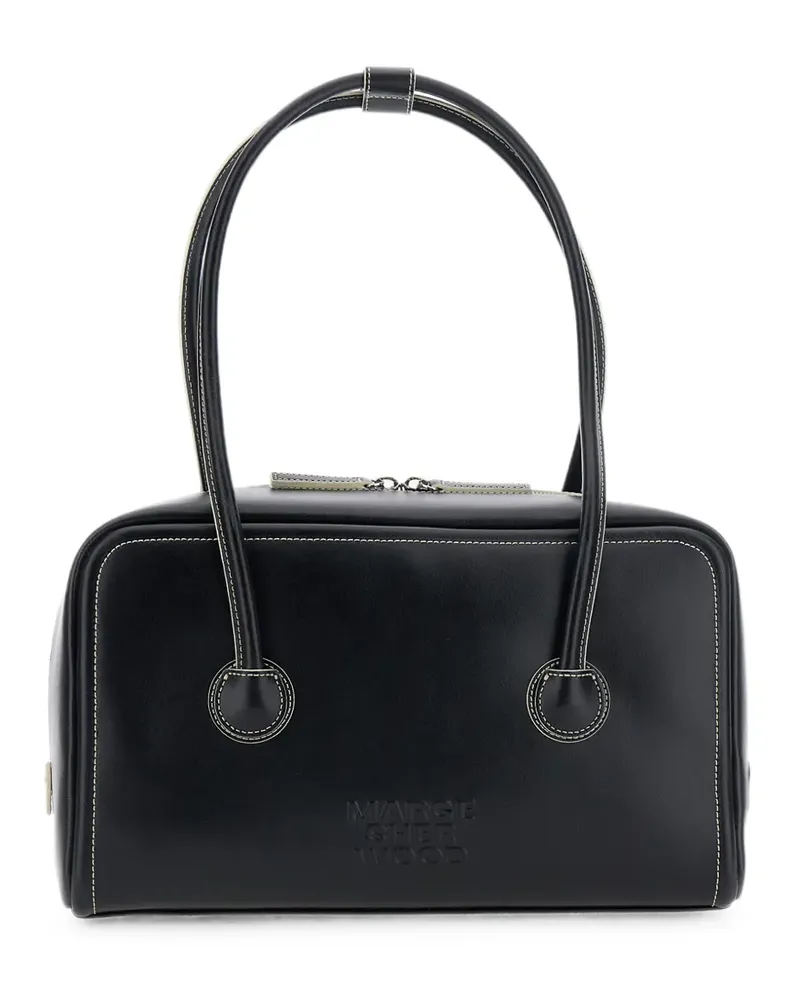 Marge Sherwood small logo-embossed leather shoulder bag - Schwarz Schwarz