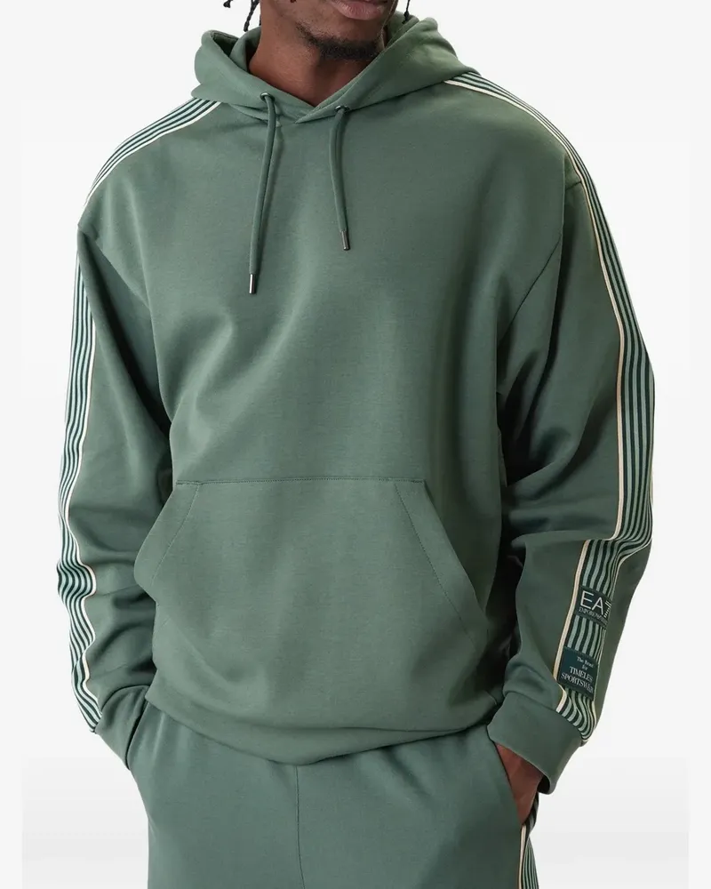 EA7 Hoodie mit Streifen - Grün Grün