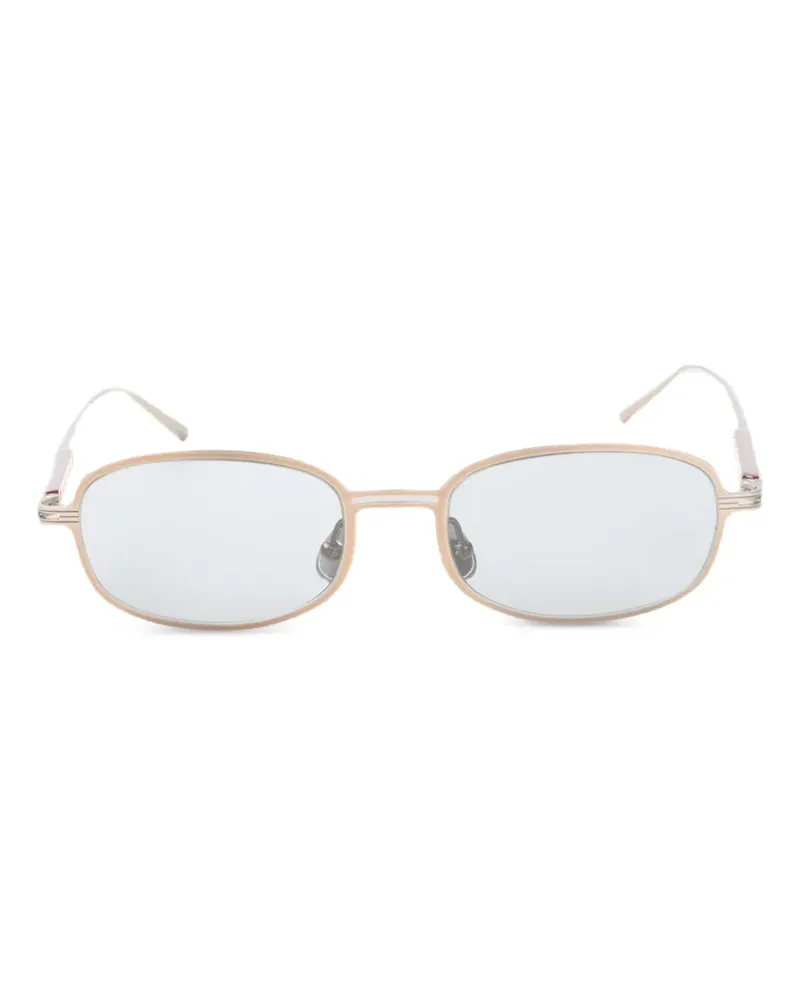 Brunello Cucinelli Sonnenbrille mit ovalem Gestell - Gold Gold