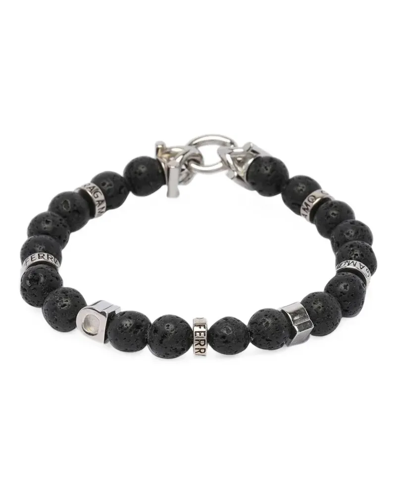 Ferragamo Elastisches Armband mit Gancini - Schwarz Schwarz