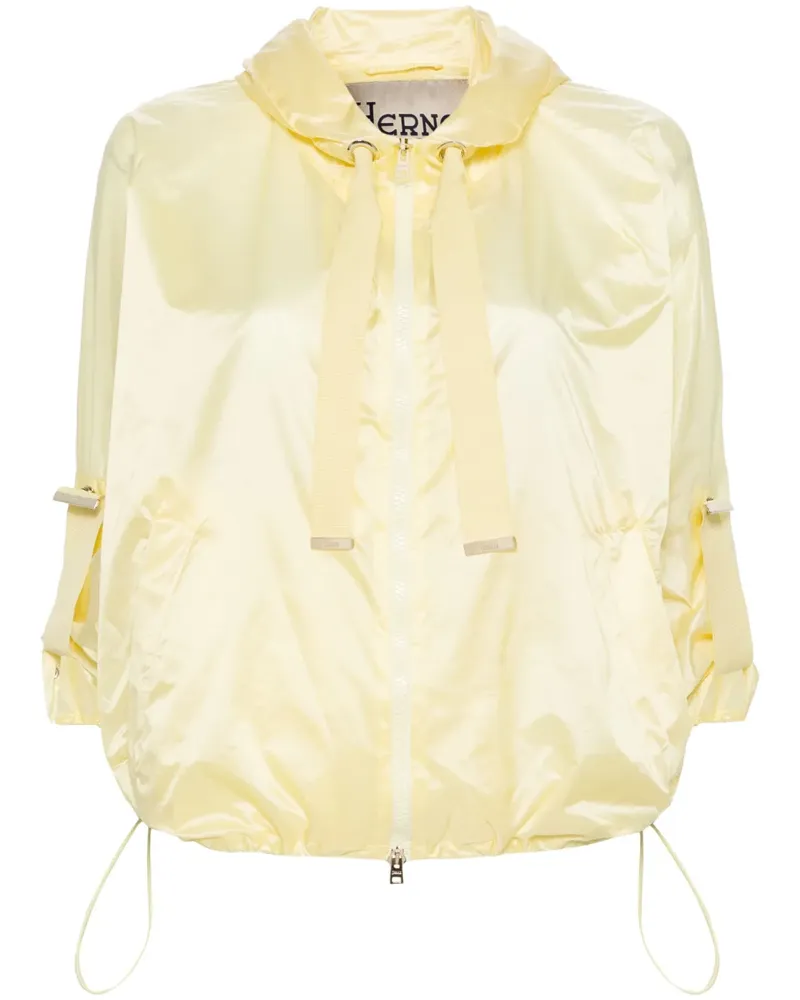 Herno Semi-transparente Jacke in A-Linie - Gelb Gelb