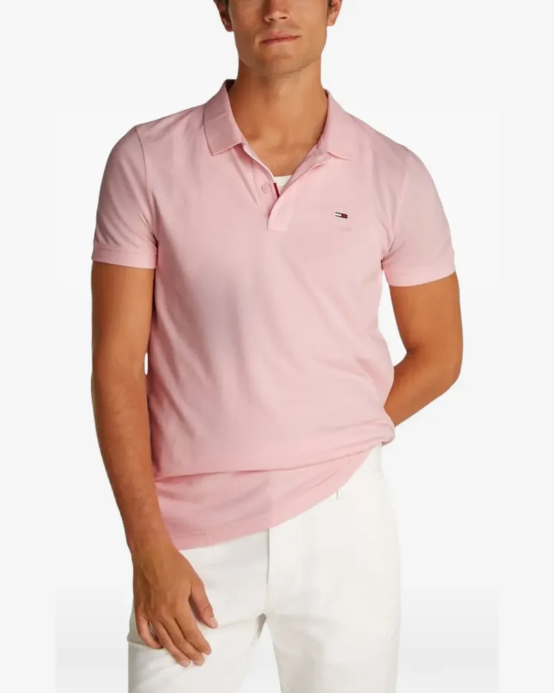 Tommy Hilfiger logo-patch polo shirt - Rosa Rosa