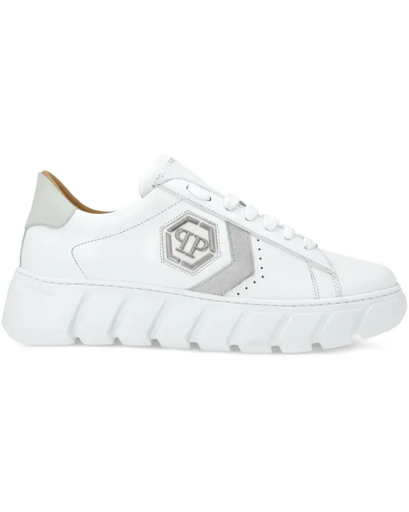 Philipp Plein Hexagon Lo-Top Sneakers - Weiß Weiß
