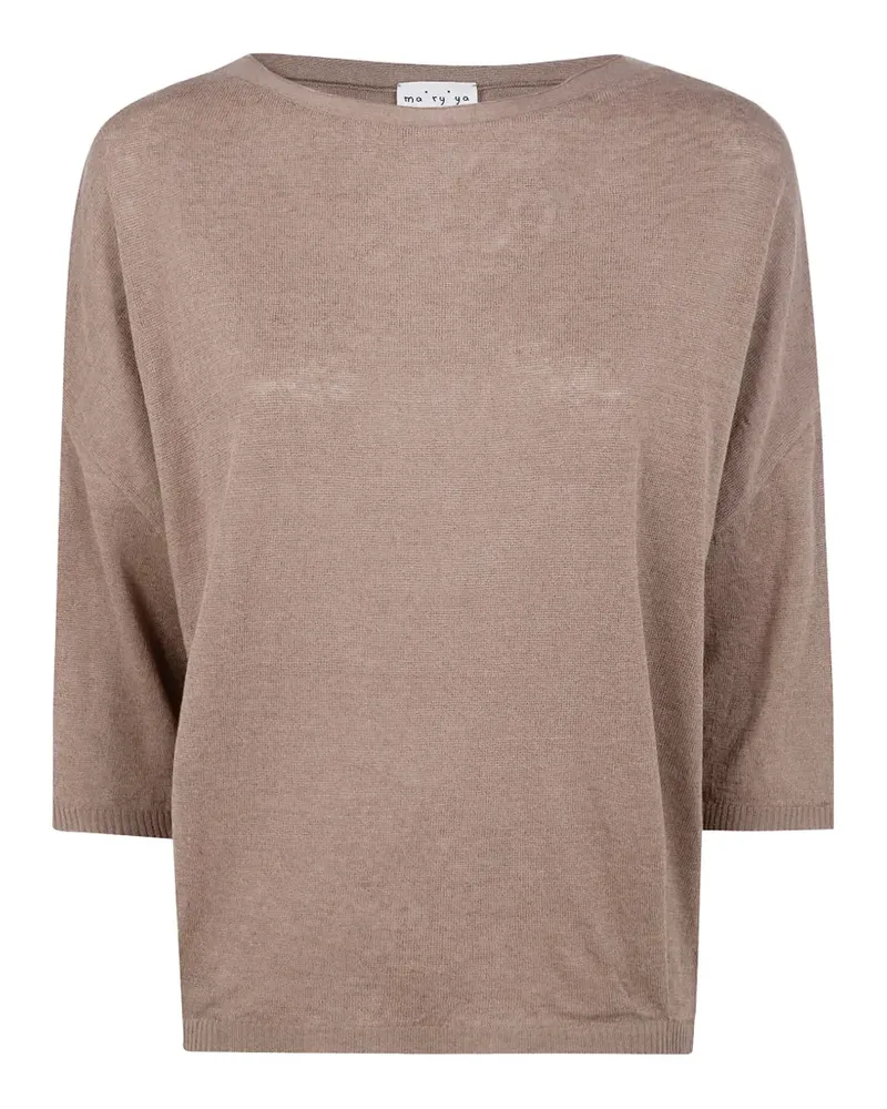 MA'RY'YA boat-neck sweater - Nude Nude