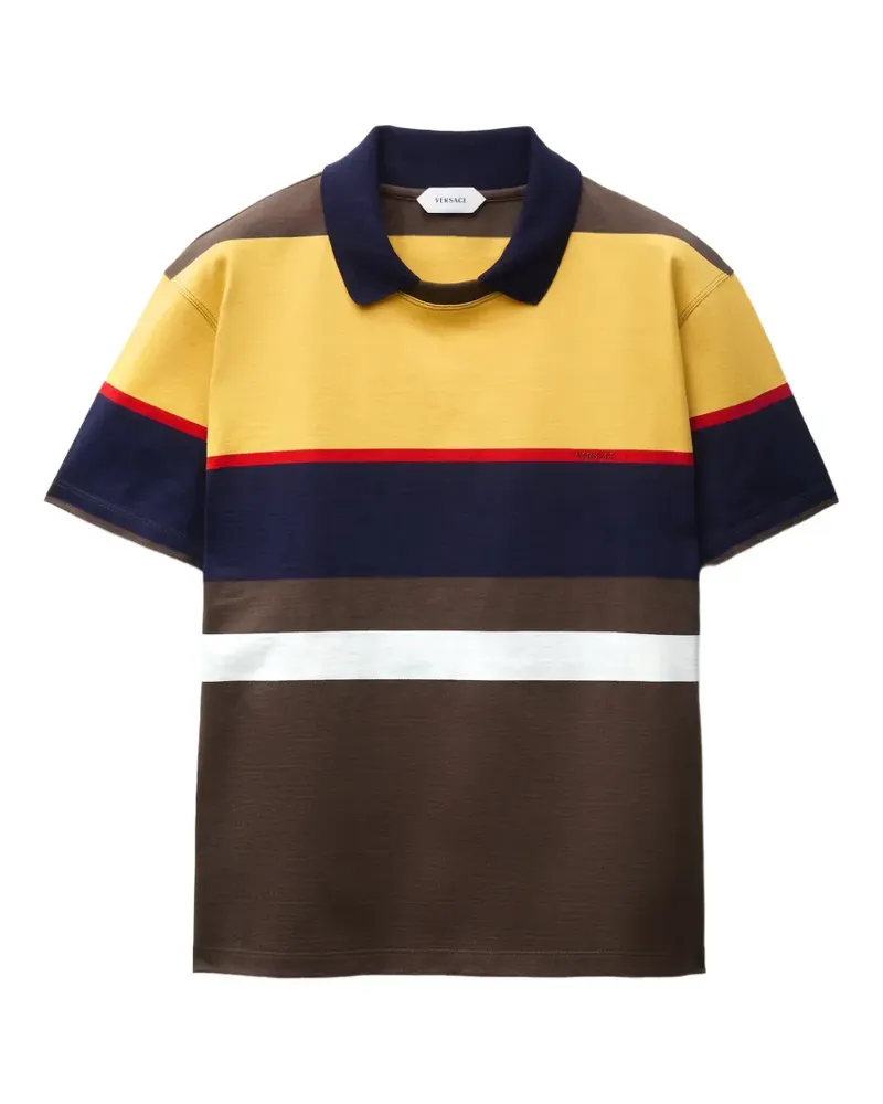 Versace Gestreiftes T-Shirt - Braun Braun