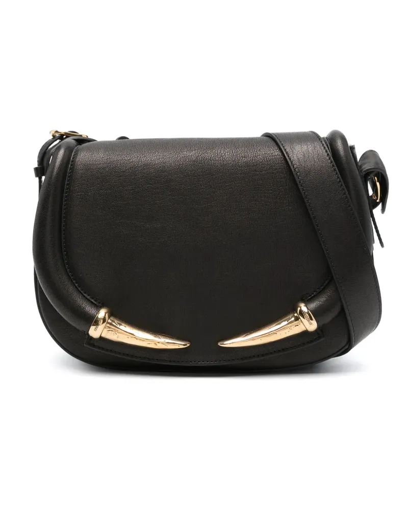 Roberto Cavalli Kleine Fang Schultertasche - Schwarz Schwarz