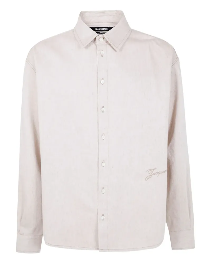 Jacquemus embroidered shirt - Nude Nude