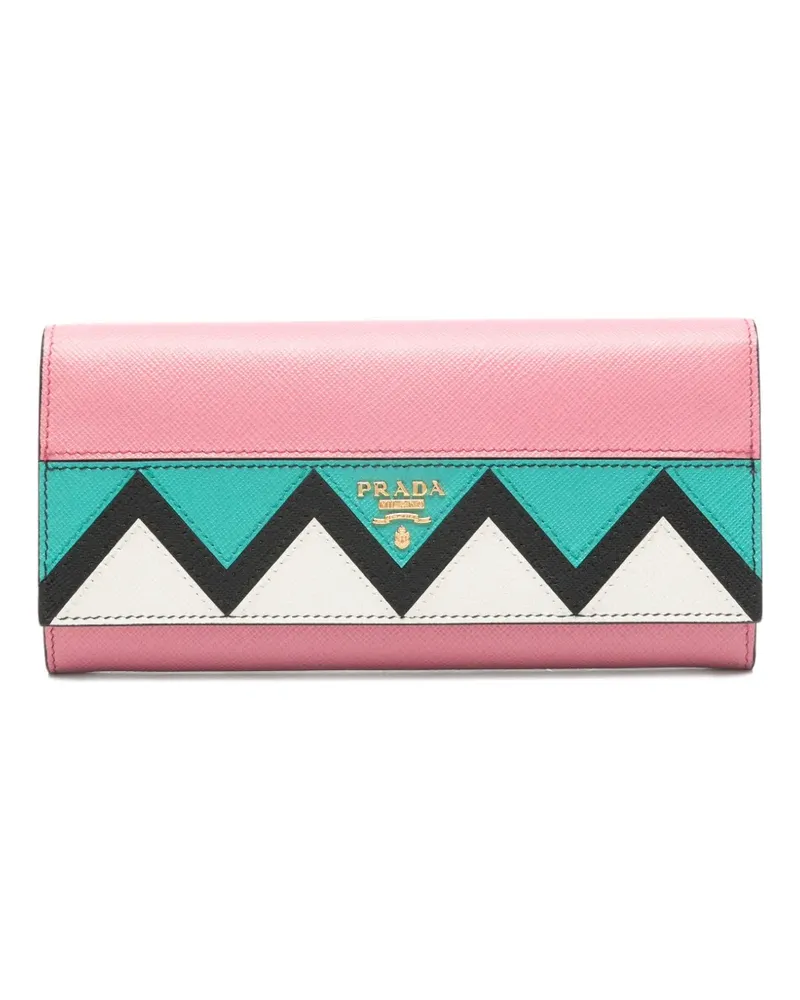 Prada chevron-pattern wallet - Rosa Rosa