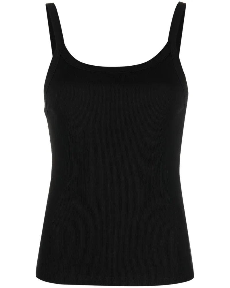 Vince Tanktop aus geripptem Strick - Schwarz Schwarz