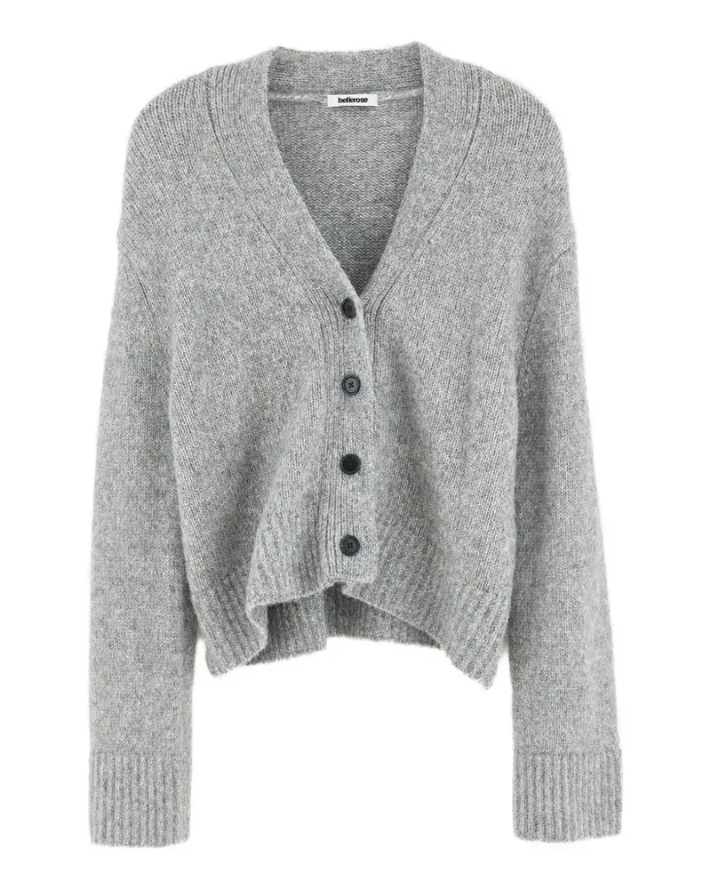 Bellerose Aosk Cardigan mit V-Ausschnitt und Rippbesatz - Grau Grau