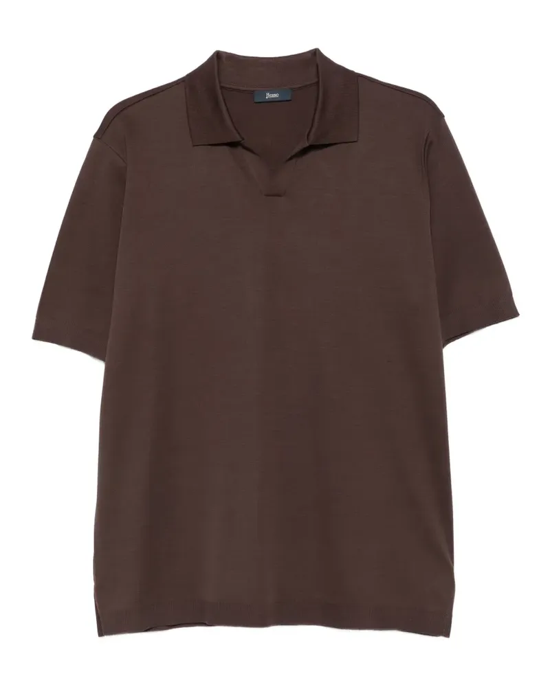 Herno short-sleeve polo shirt - Braun Braun