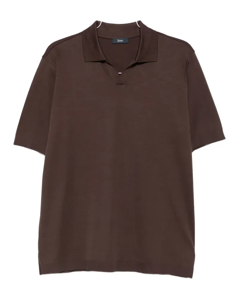 Herno short-sleeve polo shirt - Braun Braun