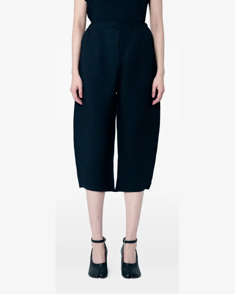 Issey Miyake Plissierte Hose - Schwarz Schwarz