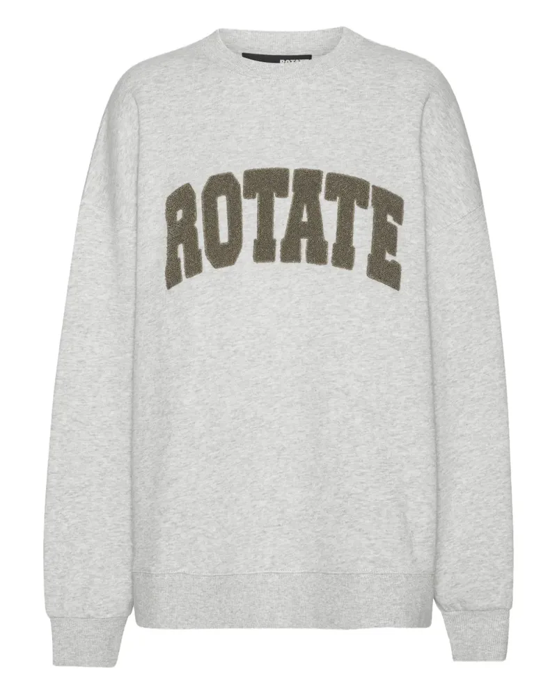ROTATE Birger Christensen Sweatshirt mit Rundhalsausschnitt - Grau Grau