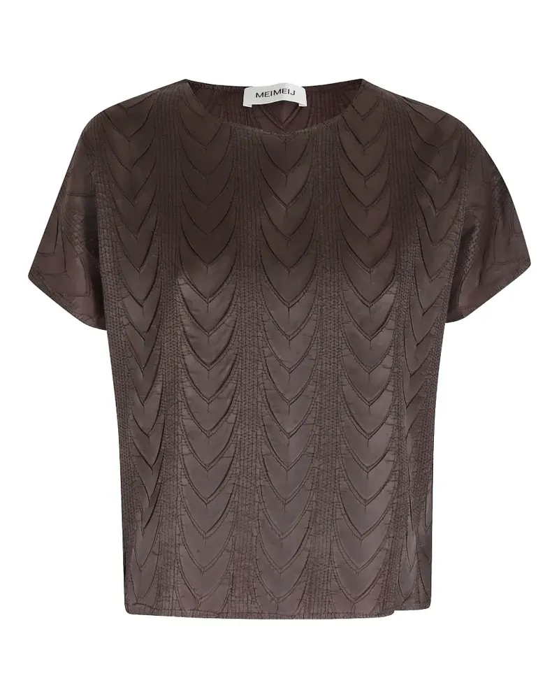 MEIMEIJ quilted top - Braun Braun