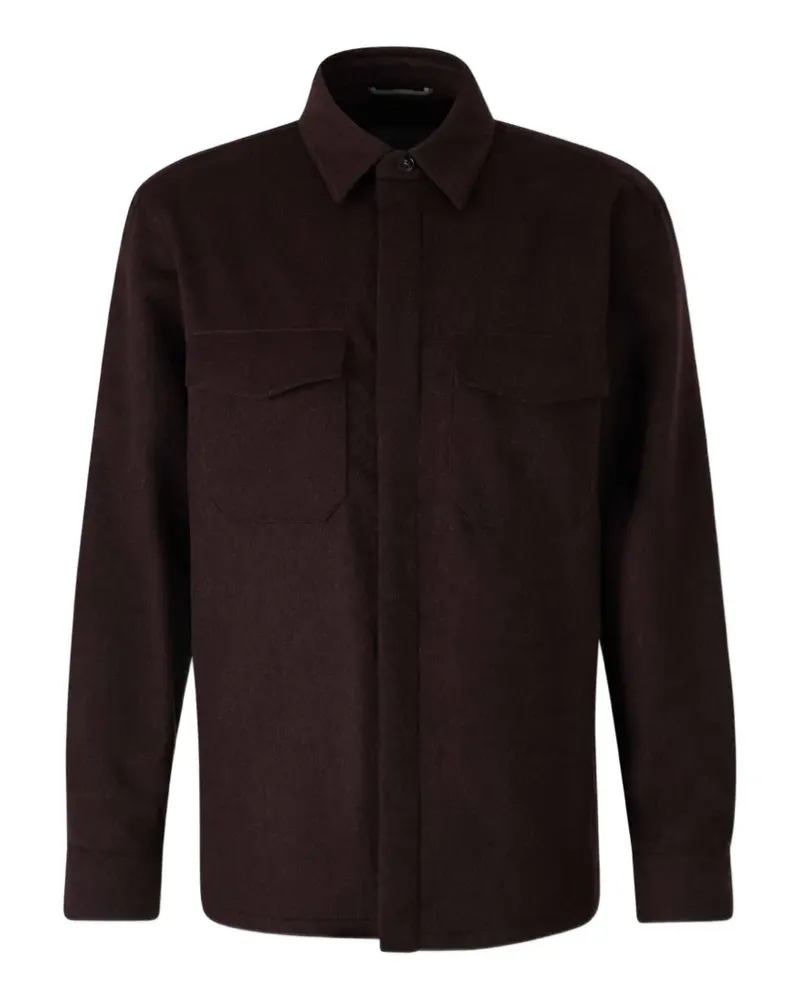 Canali button-up shirt jacket - Braun Braun