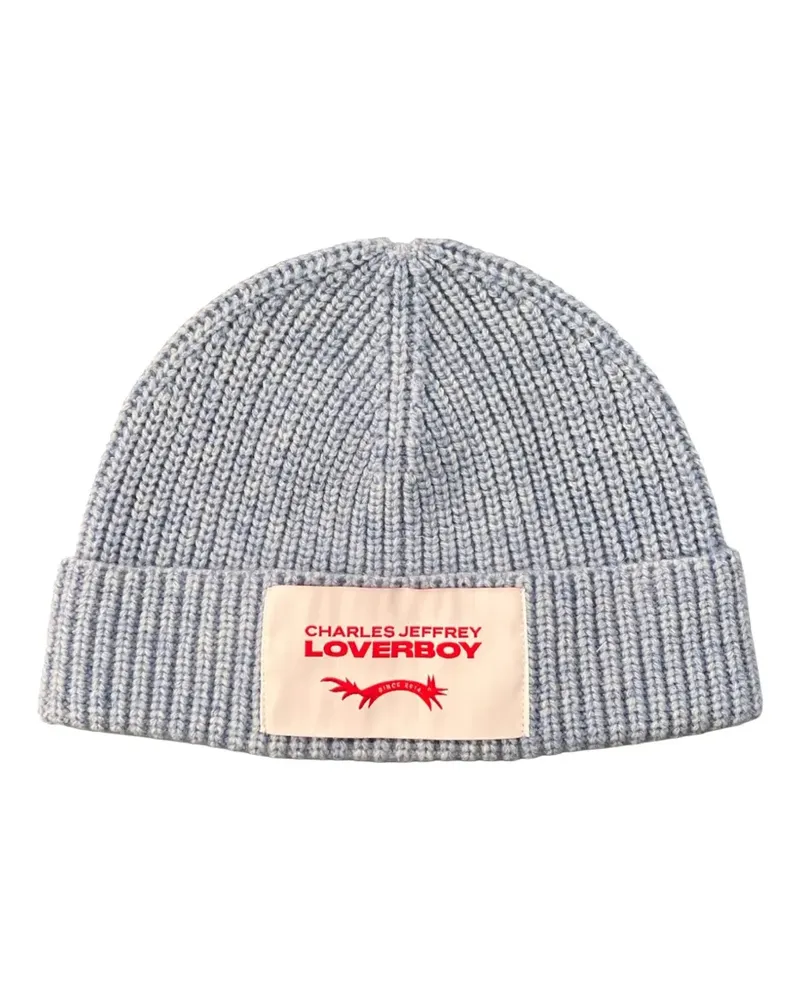 Charles Jeffrey Loverboy chunky ribbed beanie hat - Blau Blau