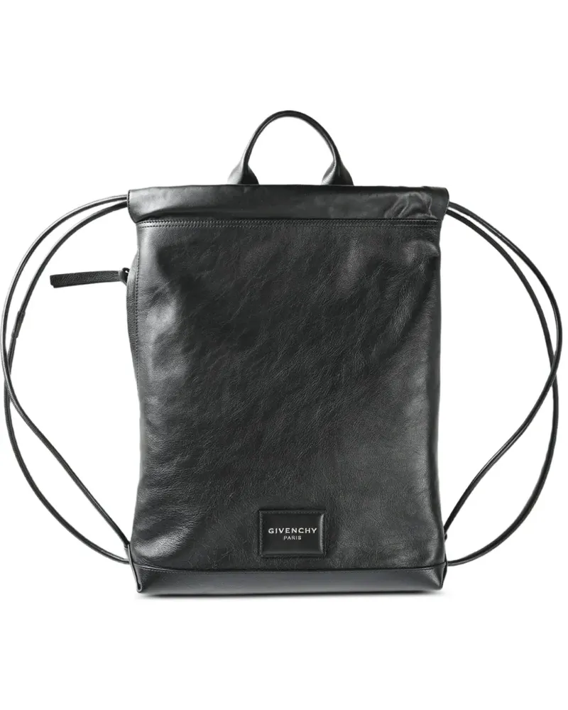 Givenchy Mittelgroßer Antigona Stamped Rucksack mit Kordelzug - Schwarz Schwarz